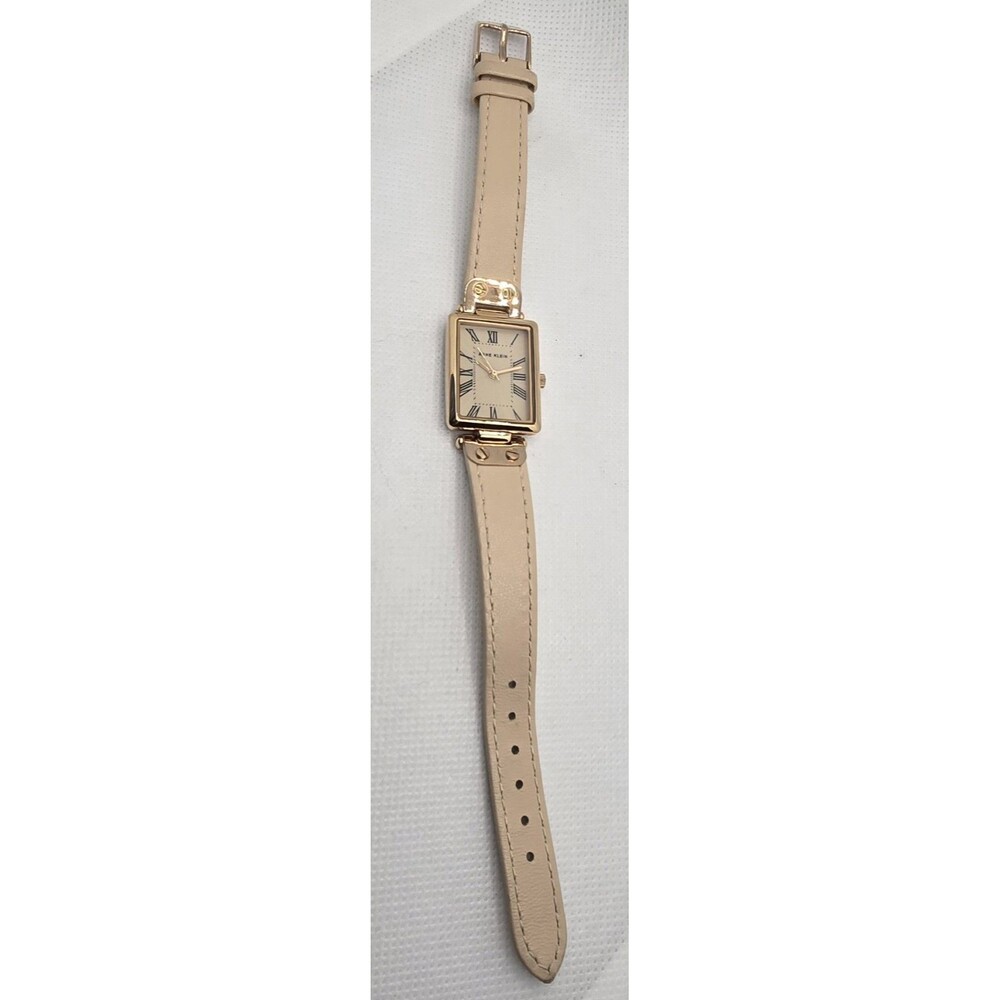 Women's Anne Klein AK/3752 Taupe Dial Rose Gold Case Tan Leather Strap Watch 03 - Picture 7 of 9